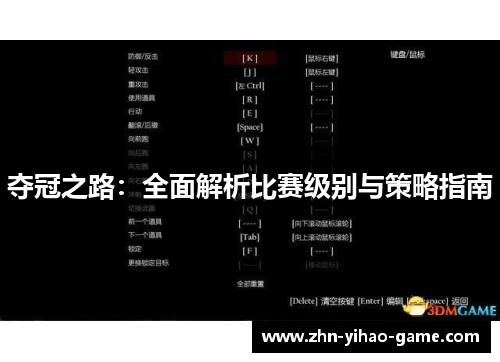 夺冠之路：全面解析比赛级别与策略指南