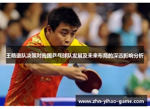 王皓退队决策对我国乒乓球队发展及未来布局的深远影响分析 王皓退队决策对我国乒乓球队发展及未来布局的深远影响分析