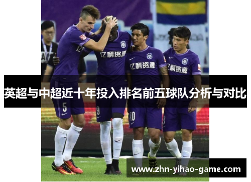英超与中超近十年投入排名前五球队分析与对比